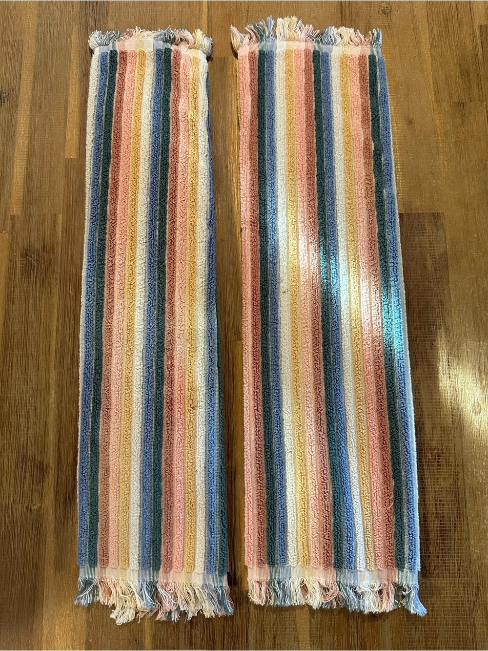 Rachel Zoe Rainbow Striped Hand Towels - Set of 2 - 100% cotton